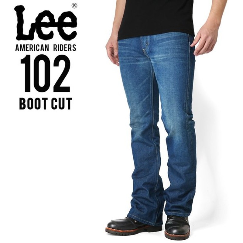 Lee リー American Riders 102 ブーツカット デニムパンツ 中色ブルー Lm5102 446 メンズ ジーンズ ジーパンブランド メーカー T 通販 Lineポイント最大0 5 Get Lineショッピング