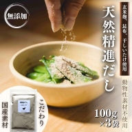 0B2-107 天然 精進 だし 100g×3袋 無添加 国産 素材 玄米 麹 昆布 干 しいたけ