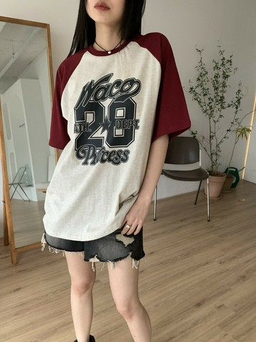 日本境內款【韓國時尚】2024年夏季新款T恤 短袖T恤 上衣 肩袖 寬鬆款 短袖 女裝