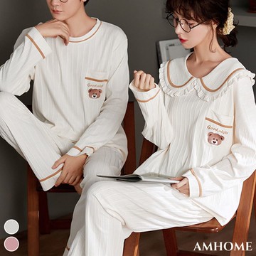 【Amhome】韓版可愛塗鴉休閒情侶家居服2件式套裝# 111502(現貨+預購)