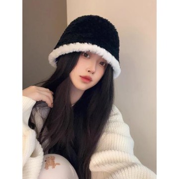 小頭圍漁夫帽子女秋冬防寒保暖毛絨小碼盆帽時尚百搭素顏帽顯臉小