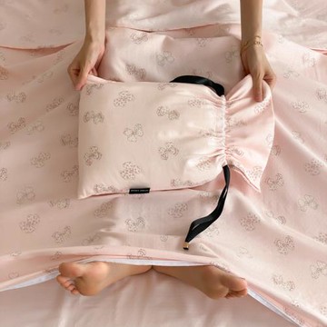 住酒店隔臟睡袋全棉雙層紗床單被套一體式四件套純棉便攜式旅睡寶