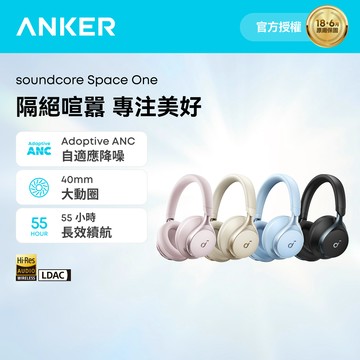 Anker soundcore Space One 降噪藍牙耳罩式耳機