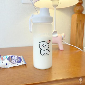 便攜式。杯子玻璃水杯喝的女500大容量毫升ml計量可愛刻度夏天有