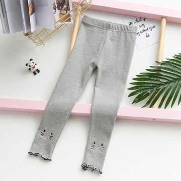 FANMOU - 內搭褲-貓咪-灰色