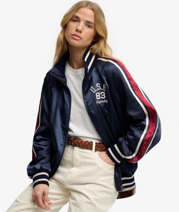 Superdry Women's Suika Track Jacket Navy Size: 6