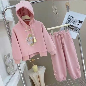 ATL 女童套裝 兒童套裝 女童春秋套裝 女童春秋裝套裝 2025款中大童時髦洋氣女孩運動休閑寬松衛衣兩件套