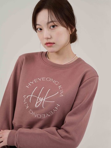 Logo Embroidered Slim Fit Sweatshirt [Dry Rose]