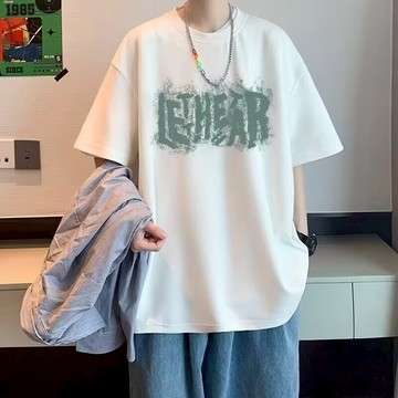 夏季潮牌六色短袖 【S-3XL】寬鬆短T 100%純棉抗皺短袖 oversize少年感落肩設計短袖 夏天休閒寬鬆上衣