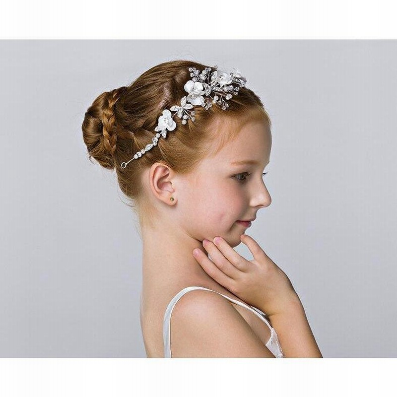 子供ヘアアクセサリー 花輪 子どもカチューシャ キッズ髪飾り フラワーガール結婚式 子供フォーマル ピアノ発表会ドレス 通販  LINEポイント最大GET LINEショッピング