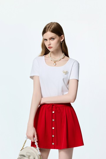 簍空洞造型背T恤上衣