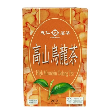〔現貨特惠〕天仁茗茶 高山烏龍茶 20入 防潮袋裝 無鋁釘 茶包 辦公室下午茶 溫潤甘醇 隨身茶包
