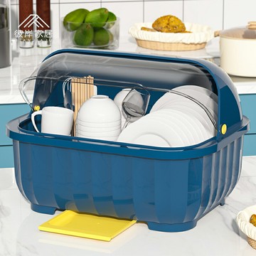 廚房瀝水碗柜帶蓋家用放碗箱裝碗碟碗盤餐具臺面置物架碗筷收納盒