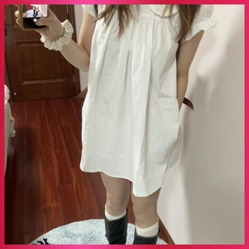 『ATC』夏日洋裝女 學院風 日系初戀白裙 娃娃洋裝 2026新款 夏秋質感中長裙 辣妹甜美法式