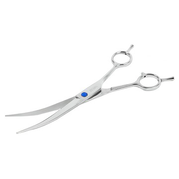 ZESPA Puffice Curve寵物美容剪刀 18cm  1個  藍色螺栓