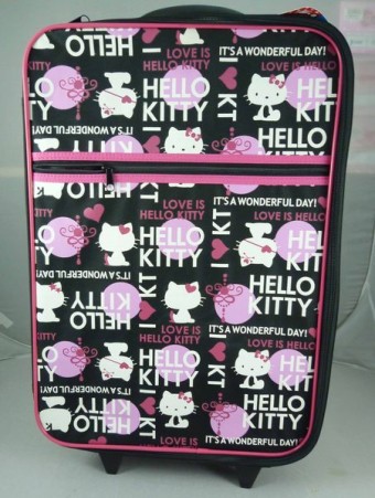 【震撼精品百貨】Hello Kitty 凱蒂貓~21吋-黑色(剪影)-布面-行李箱/旅行箱/登機箱【共1款】
