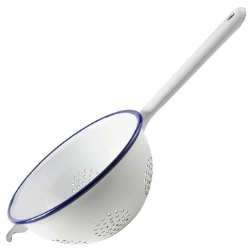 ibili 可勾掛琺瑯漏杓 藍色 20.5cm - 廚房料理濾網  1個