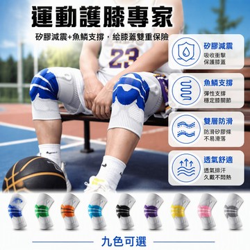 籃球護膝 男女通用運動護具 加厚防滑護膝 跑步登山防護 專業關節半月板保護 秋冬戶外健身護膝