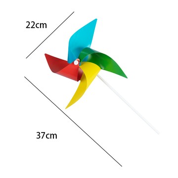 🌈DIY 轉動的風車diy科技小製作兒童手工diy拼裝玩具 炫彩風車益智玩具