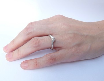 Twister heart 純銀戒指