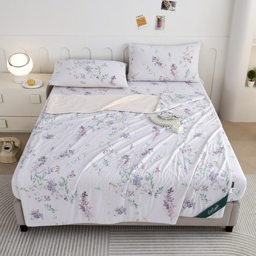 Crocodile 鱷魚 急凍瞬涼印花 涼感紗冰冰被  200 x 150cm  紫色