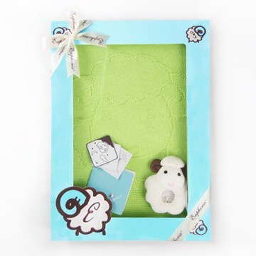 【EUPHORIA】95X125cm柔舒棉毯禮盒組-青蘋果綠