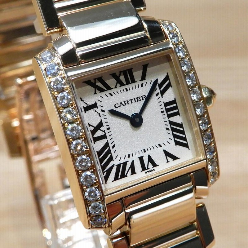Cartier タンク フランセーズ（クリーニングキット付属） カルティエ タンク フランセーズ 1990年代製 18金ホワイト