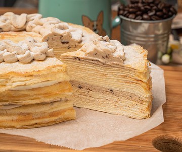 酒香蘭姆葡萄千層蛋糕/可代寫卡片