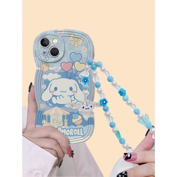 玉桂狗手機殼硅膠波浪邊ins蘋果