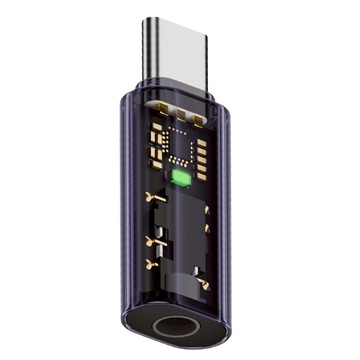 YORI CAR 優里 有線耳機轉接頭 紫色  1個  CX081201