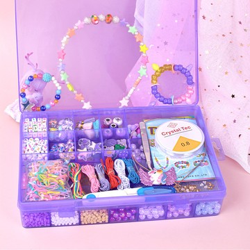 台灣出貨 玩具串珠手工DIY材料包散珠製作設計項鍊手鍊玩具禮物套裝