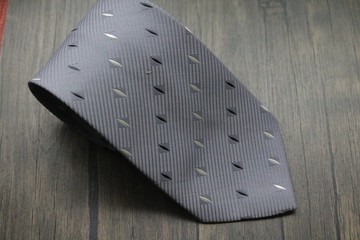 灰格紋真絲領帶 男士商務百搭禮盒