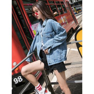牛仔外套女寬松韓版2025年初春新款網紅潮ins短款春秋大碼上衣
