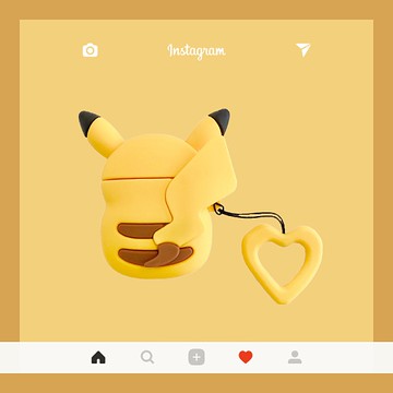 ?即將現貨 台灣發貨? 獨家自制款 Airpods2 藍芽耳機保護套 蘋果無線耳機保護套 皮卡丘背影