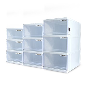 【HOUSE】白色大方塊三層收納櫃附輪105L