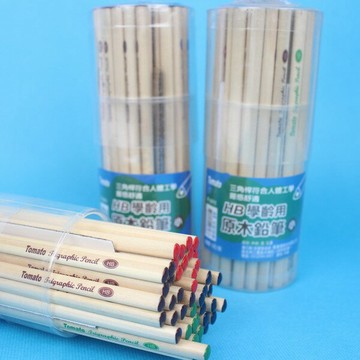 TOMATO 原木三角鉛筆HB P-011/一袋5筒入(一筒48支)共240支入(定5)~萬【APP滿額下單10%點數(單一帳號最高1000點)】9/30止