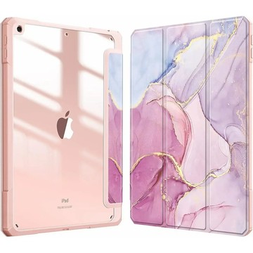 彩繪皮套適用ipad11保護套10.2寸帶筆槽亞克力pro12.9平板殼air5防摔