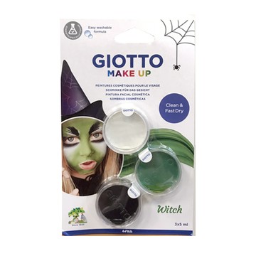 (預購) Giotto  嬰幼兒安全美術用品 兒童臉部彩繪顏料組-巫婆【三色】 3*5ml (GO476100)