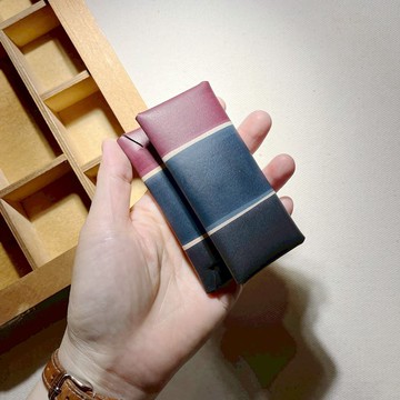 植鞣革名片夾_極簡無縫線設計_零錢包_如是三原色