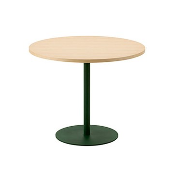 T&O Round Table 90 圓桌（楓木、綠色鋼腳）