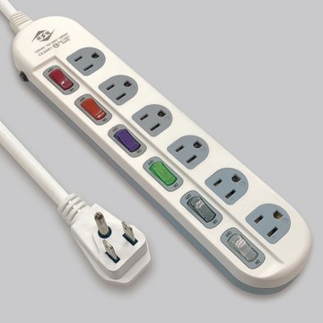 **好幫手生活雜鋪** CK3661-6 過載斷電6開6座3孔6尺電源線組-----延長線