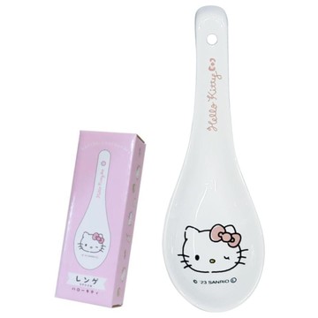 asdfkitty*KITTY 大臉 陶瓷湯匙-日本正版商品