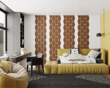 六角形牆板牆板裝飾蜂巢牆藝術幾何牆藝術