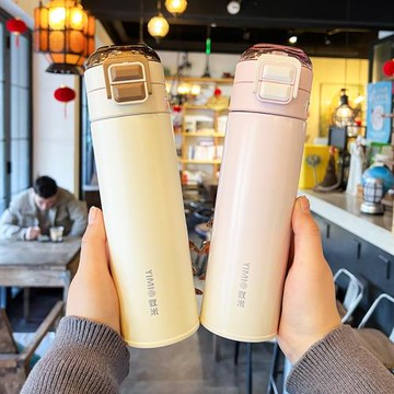 2025新款保溫杯女高顏值學生上學專用水杯不銹鋼吸管杯成人高顏值