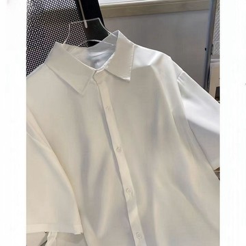 【夏季上新】【BOTH PLAY】夏季襯衫男女港風襯衣男2026冰絲外穿寬鬆潮牌短袖上衣