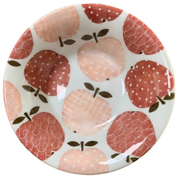 SSQ 新食器 紅蘋果湯盤 日本製  1個  紅色  14cm