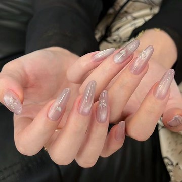 🎀Hannah🎀新年優選純手工穿戴甲金禧少女分盟貓眼蝴蝶愛心小衆夏日顯白美甲冰透短款中款2026新款上新MJ11