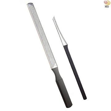 月陽超值2入組合加厚不銹鋼去腳皮刮腳皮修腳皮刀加雙面指甲銼刀磨指甲板(SFN138)