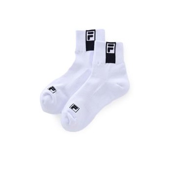 FILA官方直營 基本款半毛巾短襪-白色 SCZ-5005-WT