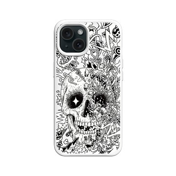 iPhone 15 SolidX 白 - Ted Leonid Melendres - Rebirth Skull 重生的骷髏